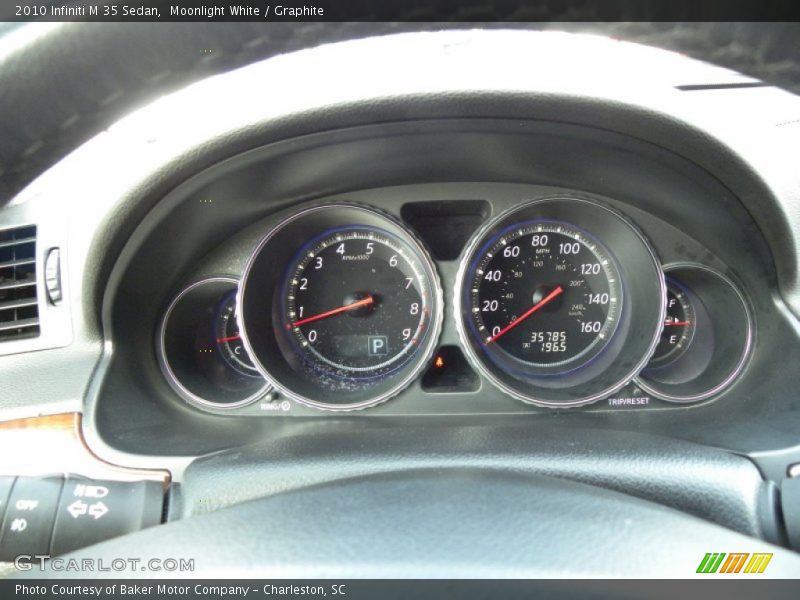 Moonlight White / Graphite 2010 Infiniti M 35 Sedan