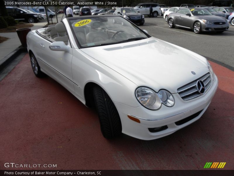Alabaster White / Stone 2006 Mercedes-Benz CLK 350 Cabriolet