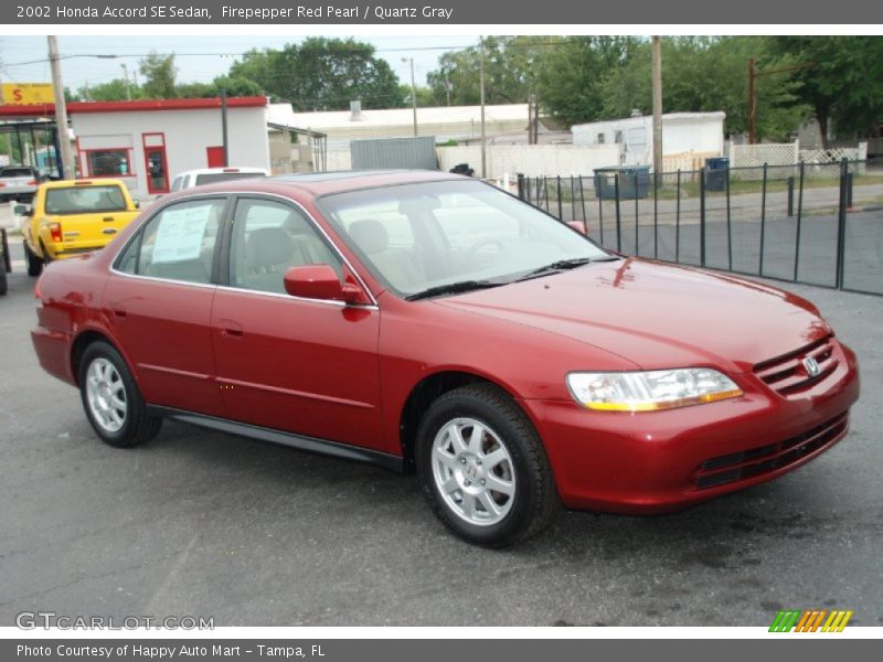 Firepepper Red Pearl / Quartz Gray 2002 Honda Accord SE Sedan