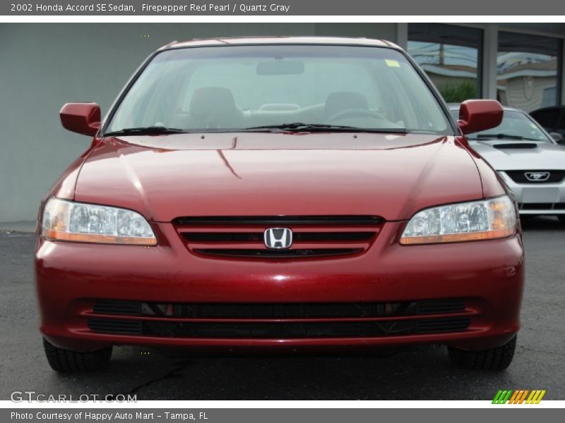 Firepepper Red Pearl / Quartz Gray 2002 Honda Accord SE Sedan