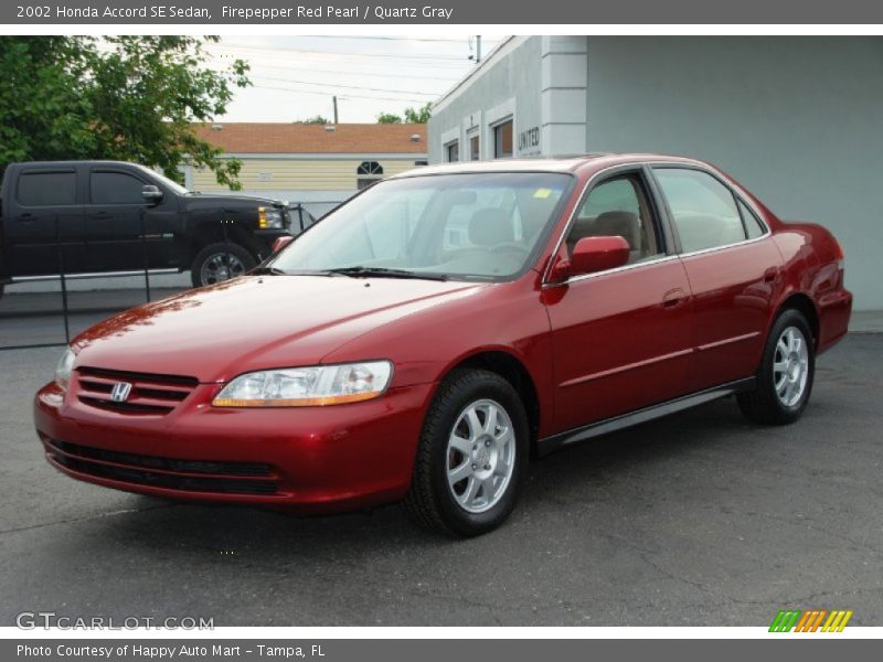 Firepepper Red Pearl / Quartz Gray 2002 Honda Accord SE Sedan