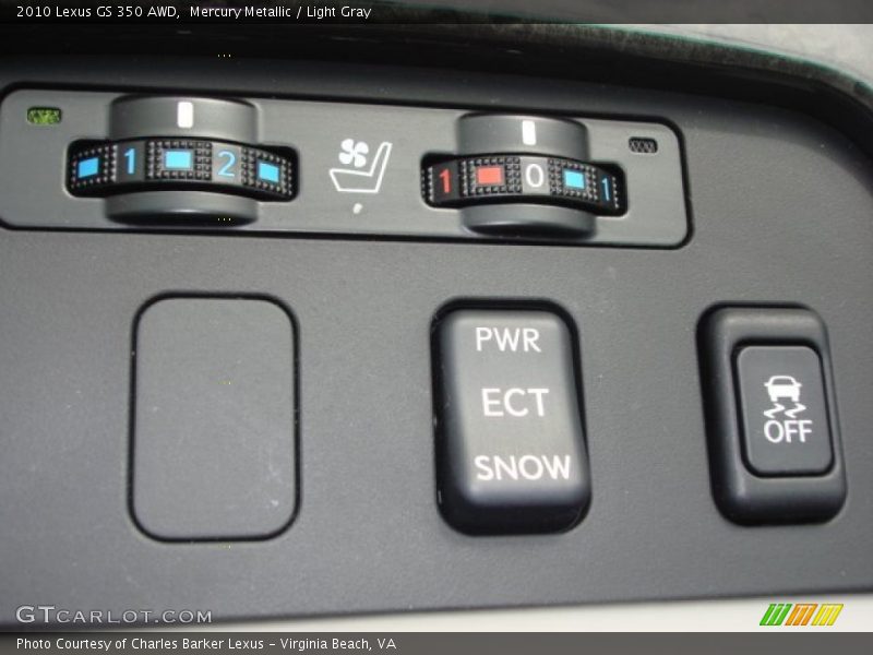 Controls of 2010 GS 350 AWD