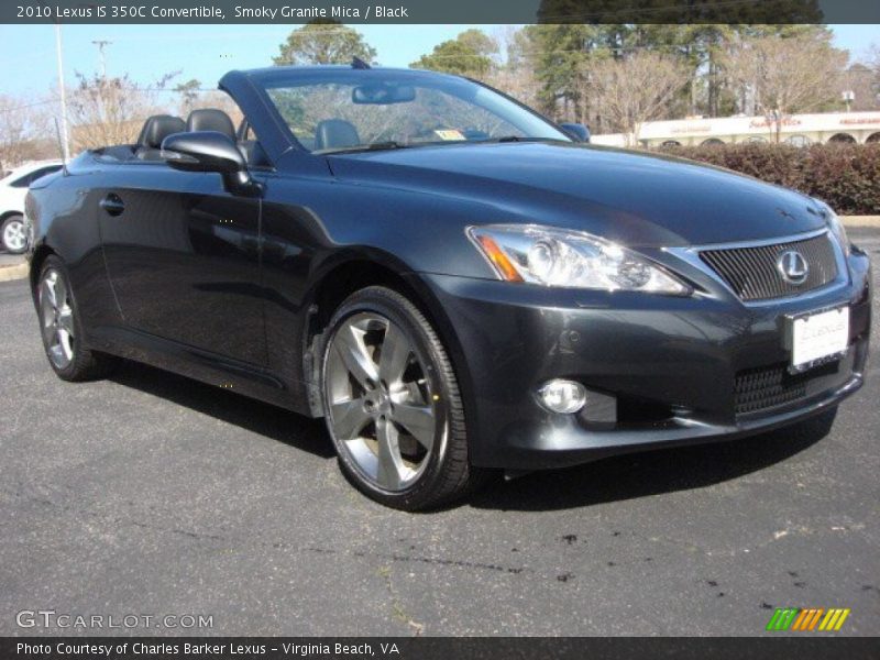 Smoky Granite Mica / Black 2010 Lexus IS 350C Convertible
