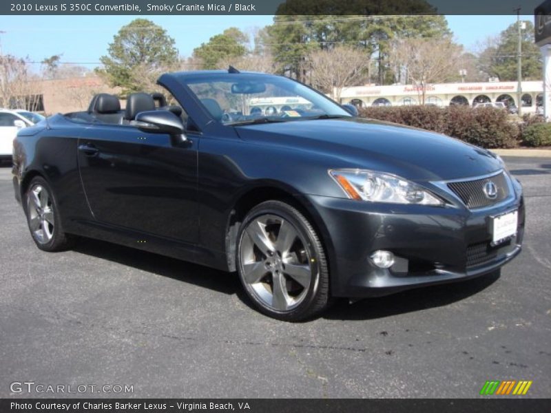 Smoky Granite Mica / Black 2010 Lexus IS 350C Convertible