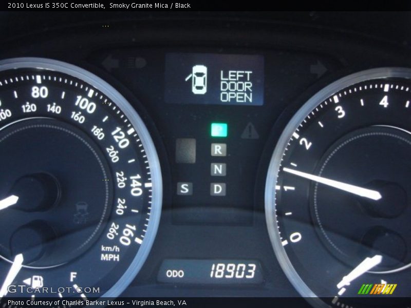 Smoky Granite Mica / Black 2010 Lexus IS 350C Convertible