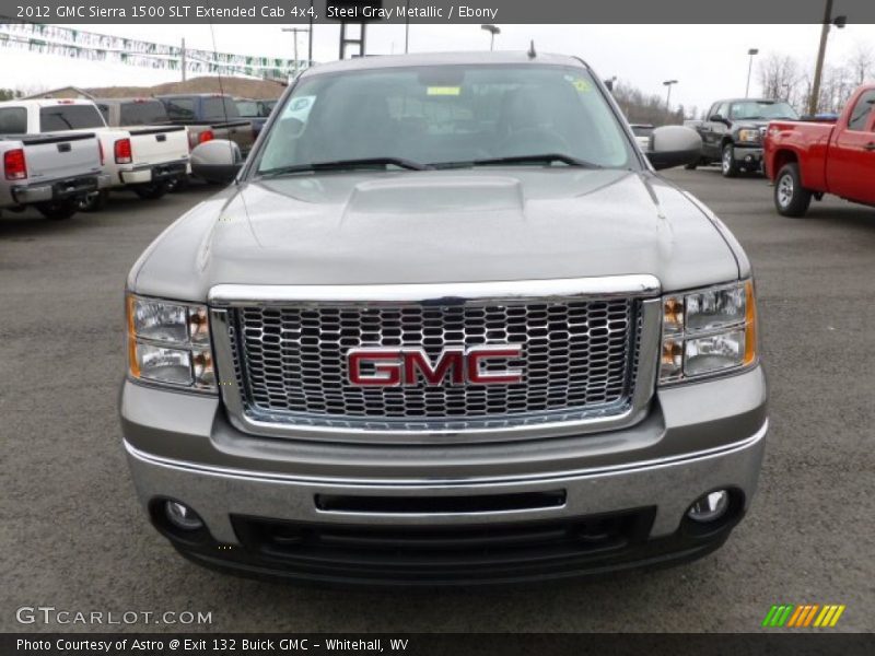 Steel Gray Metallic / Ebony 2012 GMC Sierra 1500 SLT Extended Cab 4x4