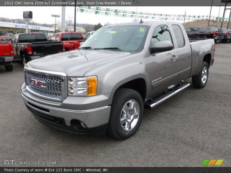 Steel Gray Metallic / Ebony 2012 GMC Sierra 1500 SLT Extended Cab 4x4