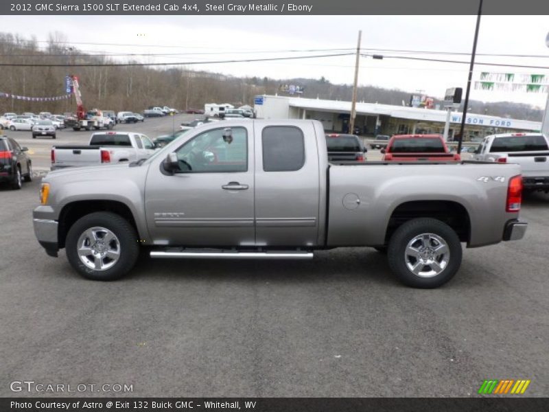 Steel Gray Metallic / Ebony 2012 GMC Sierra 1500 SLT Extended Cab 4x4