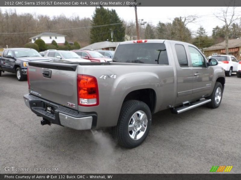 Steel Gray Metallic / Ebony 2012 GMC Sierra 1500 SLT Extended Cab 4x4