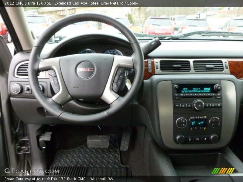 Steel Gray Metallic / Ebony 2012 GMC Sierra 1500 SLT Extended Cab 4x4