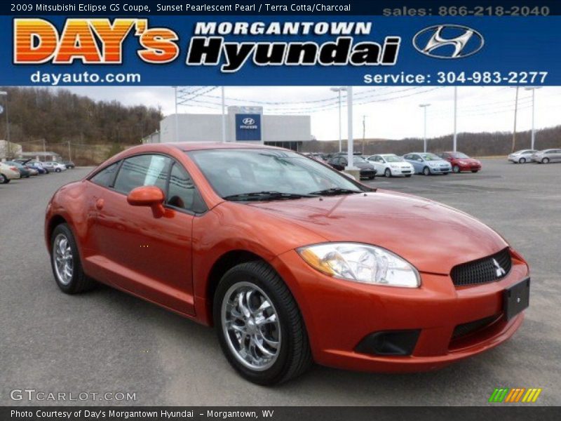 Sunset Pearlescent Pearl / Terra Cotta/Charcoal 2009 Mitsubishi Eclipse GS Coupe