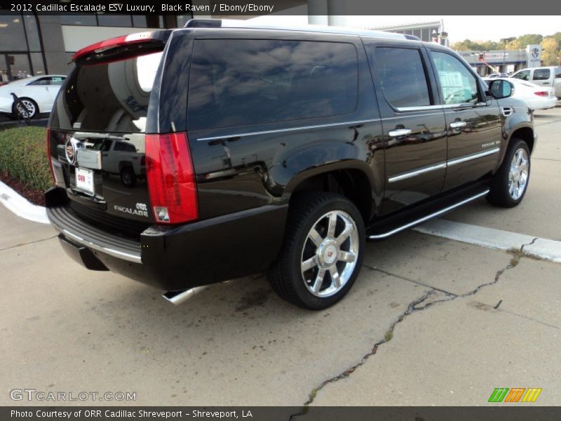 Black Raven / Ebony/Ebony 2012 Cadillac Escalade ESV Luxury