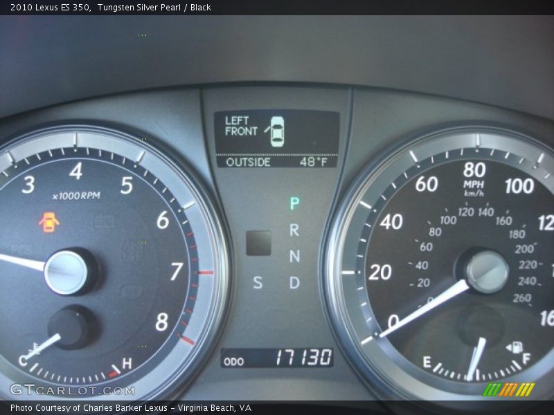 Tungsten Silver Pearl / Black 2010 Lexus ES 350