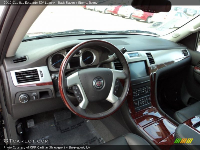 Black Raven / Ebony/Ebony 2012 Cadillac Escalade ESV Luxury