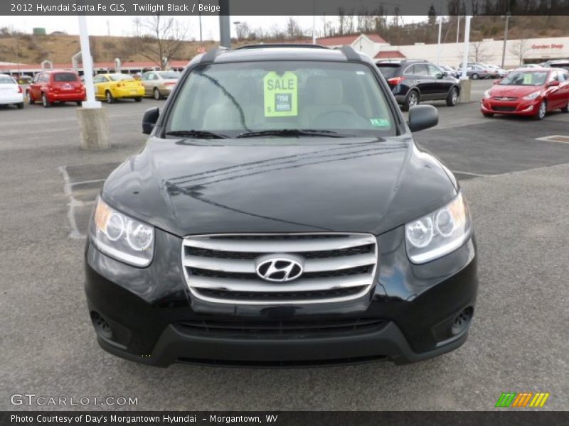 Twilight Black / Beige 2012 Hyundai Santa Fe GLS