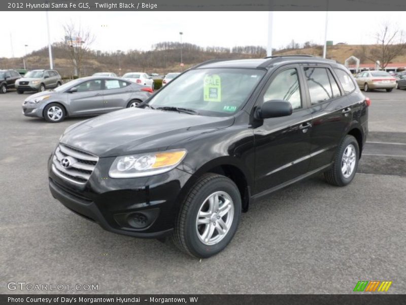 Twilight Black / Beige 2012 Hyundai Santa Fe GLS