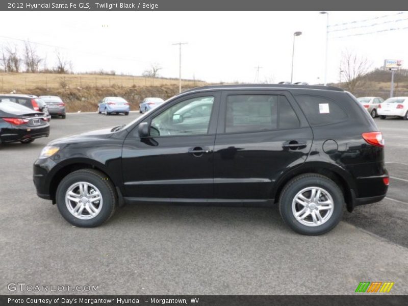 Twilight Black / Beige 2012 Hyundai Santa Fe GLS