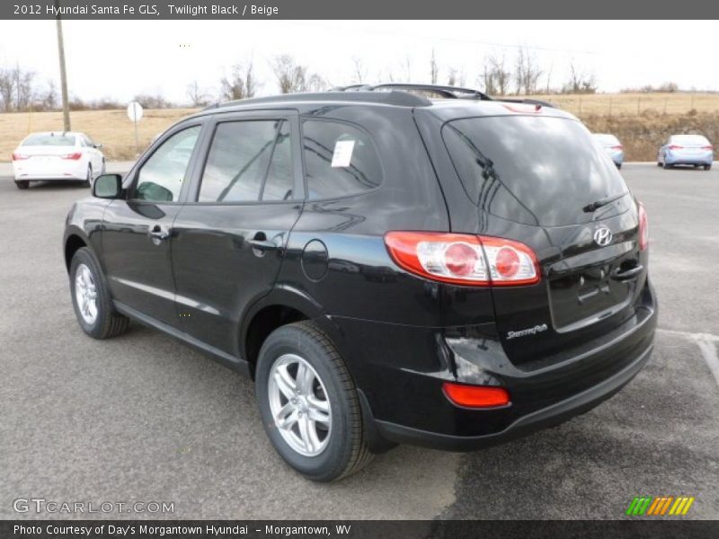 Twilight Black / Beige 2012 Hyundai Santa Fe GLS