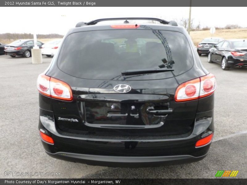 Twilight Black / Beige 2012 Hyundai Santa Fe GLS