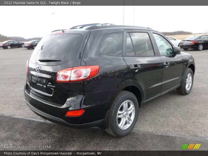 Twilight Black / Beige 2012 Hyundai Santa Fe GLS