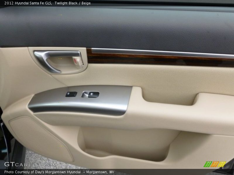 Twilight Black / Beige 2012 Hyundai Santa Fe GLS