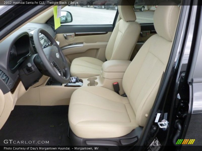 Twilight Black / Beige 2012 Hyundai Santa Fe GLS
