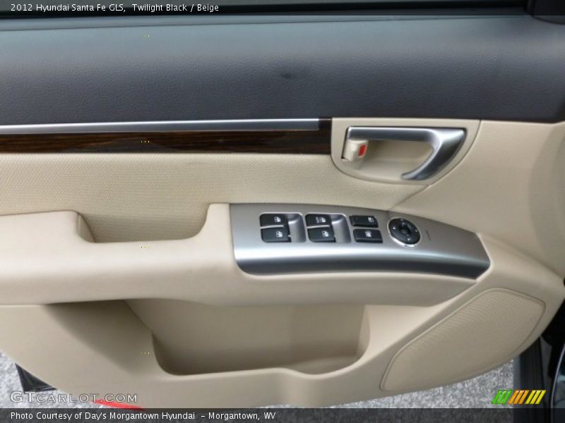 Twilight Black / Beige 2012 Hyundai Santa Fe GLS