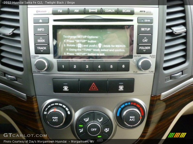Twilight Black / Beige 2012 Hyundai Santa Fe GLS