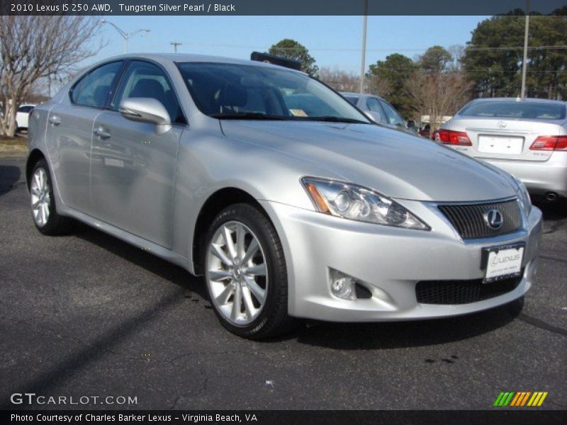 Tungsten Silver Pearl / Black 2010 Lexus IS 250 AWD