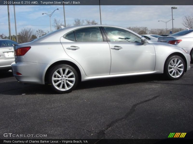 Tungsten Silver Pearl / Black 2010 Lexus IS 250 AWD