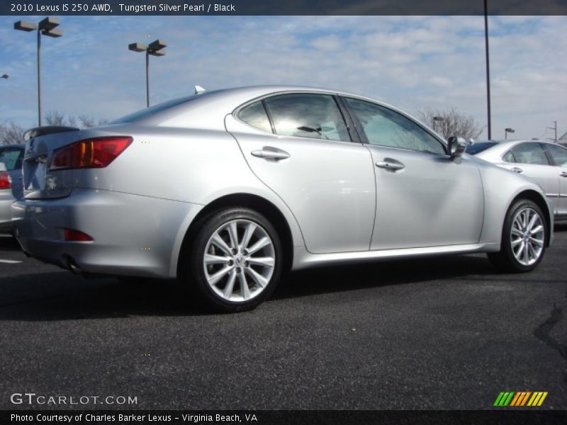 Tungsten Silver Pearl / Black 2010 Lexus IS 250 AWD