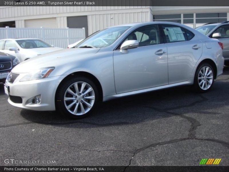 Tungsten Silver Pearl / Black 2010 Lexus IS 250 AWD