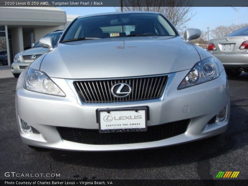 Tungsten Silver Pearl / Black 2010 Lexus IS 250 AWD