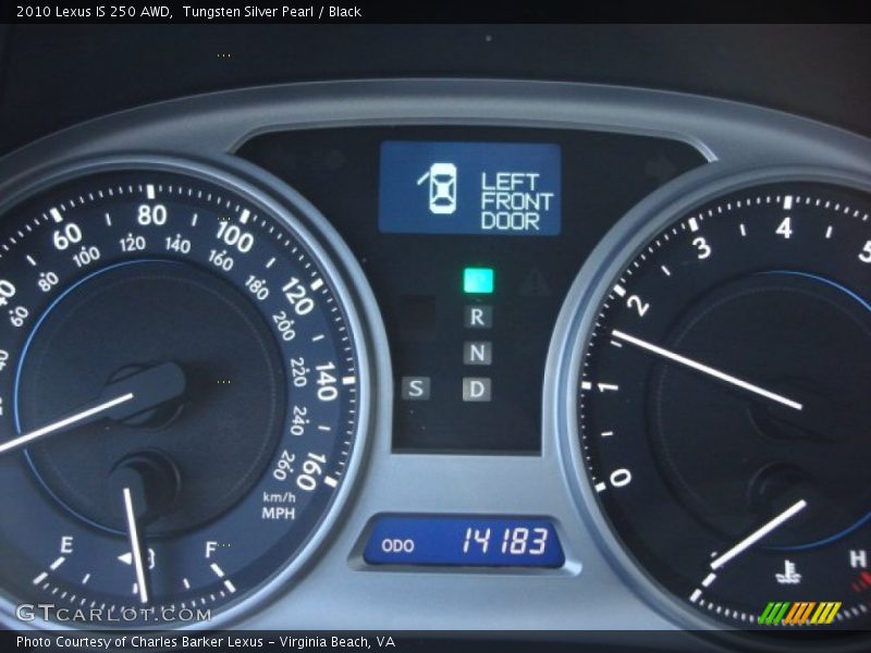 Tungsten Silver Pearl / Black 2010 Lexus IS 250 AWD