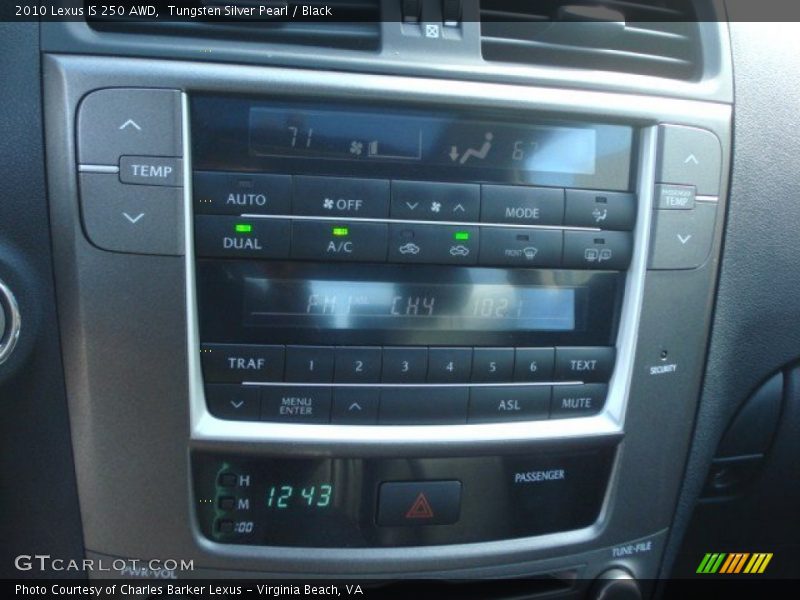 Tungsten Silver Pearl / Black 2010 Lexus IS 250 AWD