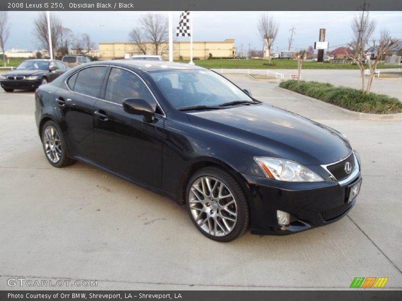 Obsidian Black / Black 2008 Lexus IS 250