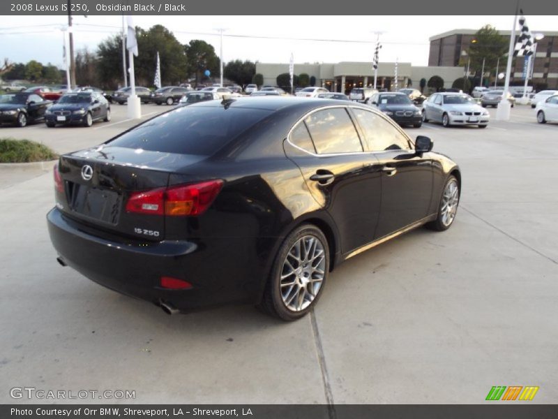 Obsidian Black / Black 2008 Lexus IS 250