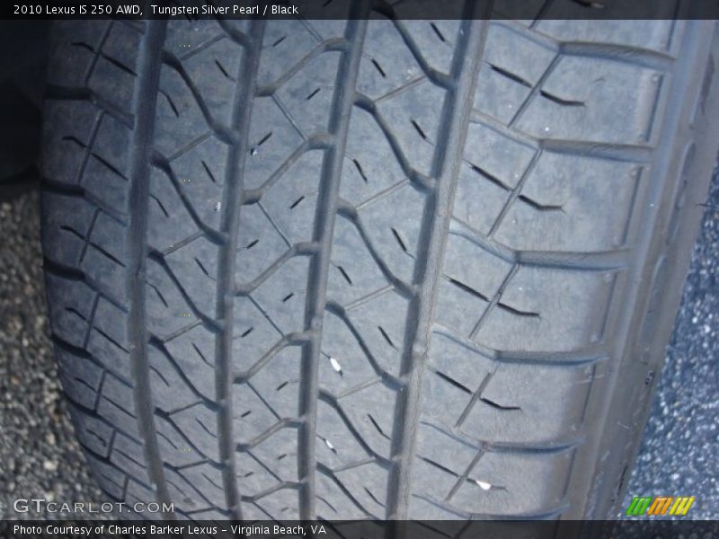Tungsten Silver Pearl / Black 2010 Lexus IS 250 AWD