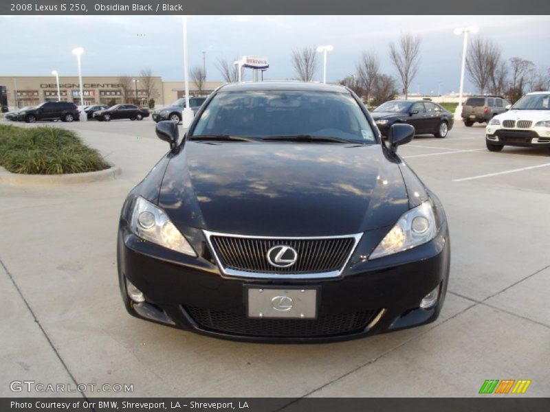 Obsidian Black / Black 2008 Lexus IS 250