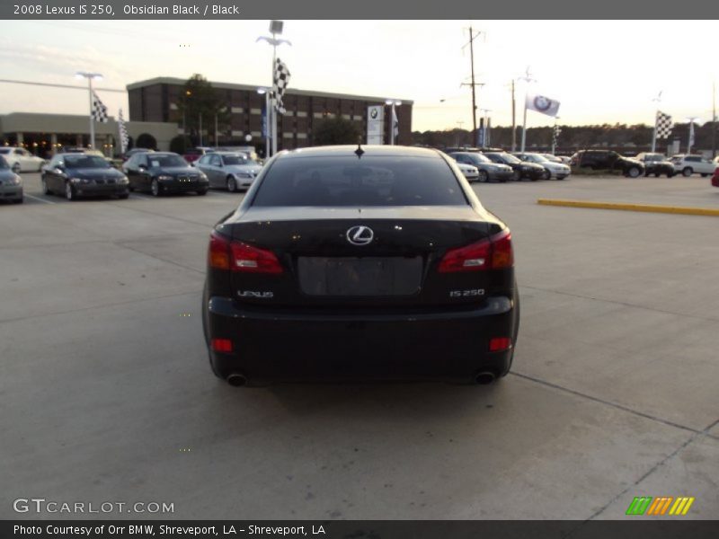 Obsidian Black / Black 2008 Lexus IS 250