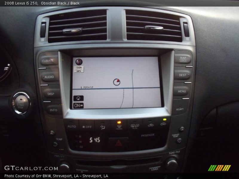 Obsidian Black / Black 2008 Lexus IS 250