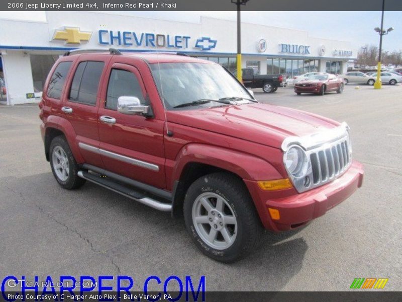 Inferno Red Pearl / Khaki 2006 Jeep Liberty Limited 4x4