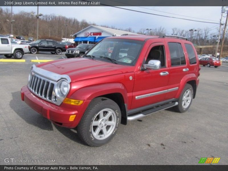 Inferno Red Pearl / Khaki 2006 Jeep Liberty Limited 4x4