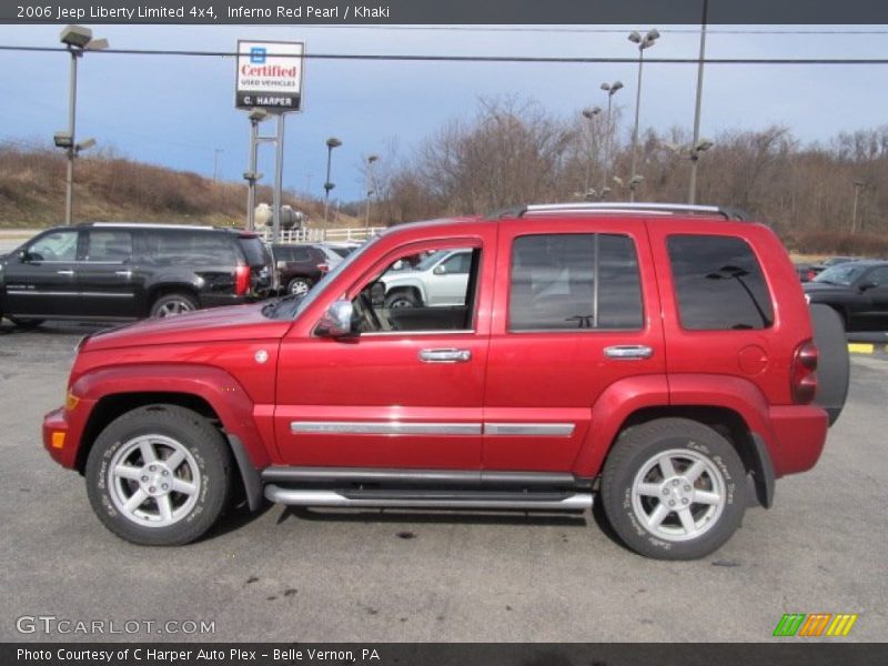 Inferno Red Pearl / Khaki 2006 Jeep Liberty Limited 4x4