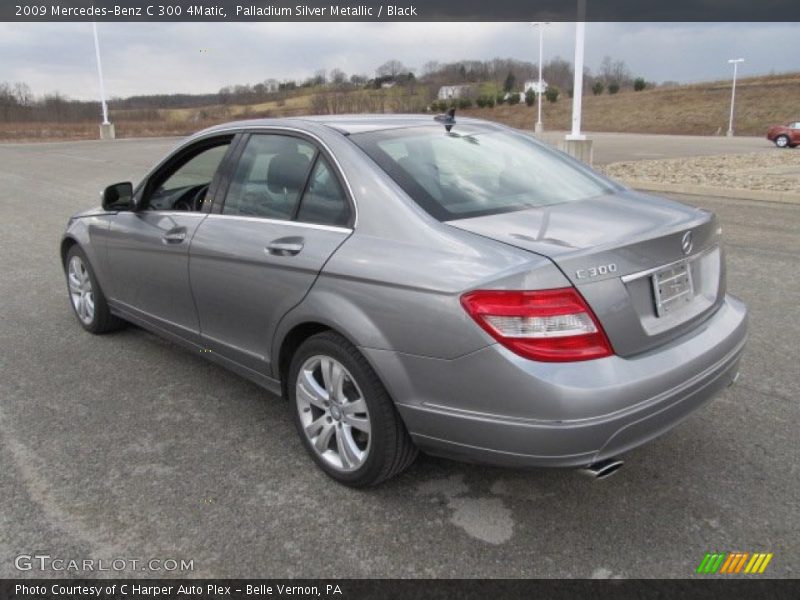 Palladium Silver Metallic / Black 2009 Mercedes-Benz C 300 4Matic