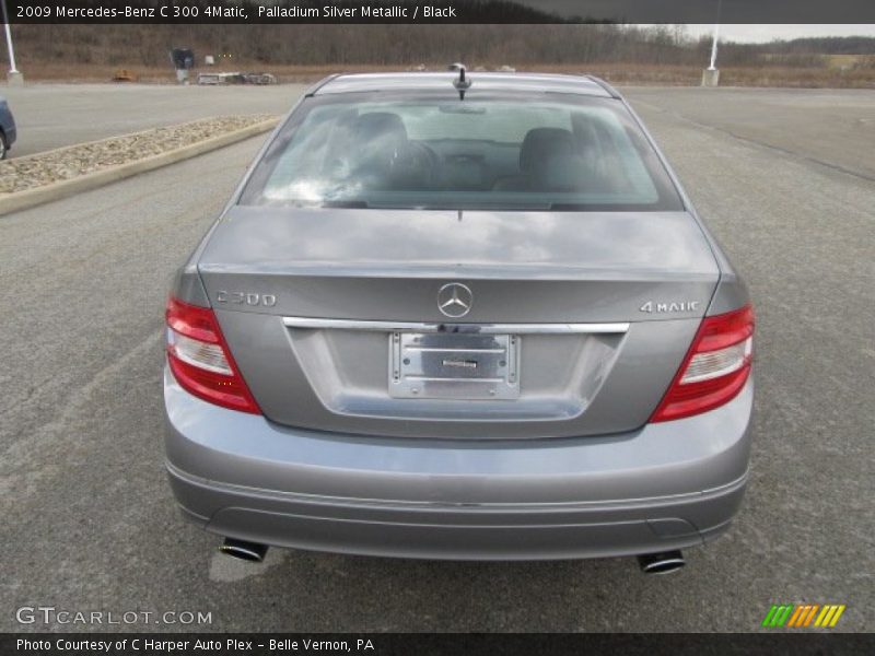 Palladium Silver Metallic / Black 2009 Mercedes-Benz C 300 4Matic