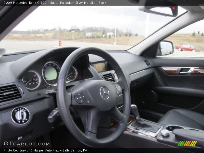 Palladium Silver Metallic / Black 2009 Mercedes-Benz C 300 4Matic