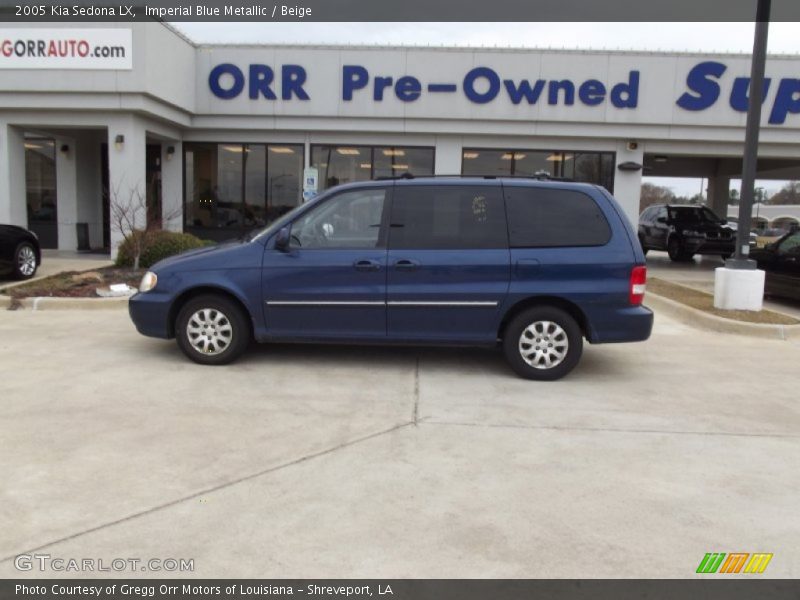 Imperial Blue Metallic / Beige 2005 Kia Sedona LX