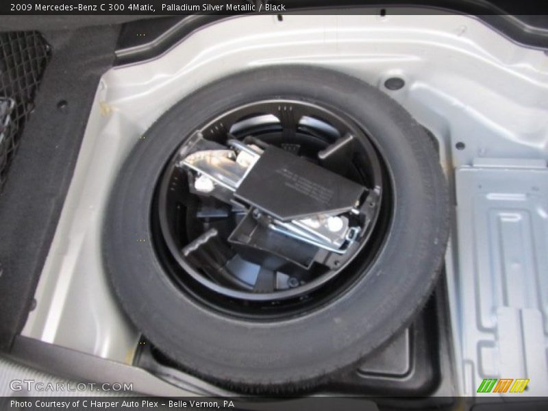 Palladium Silver Metallic / Black 2009 Mercedes-Benz C 300 4Matic