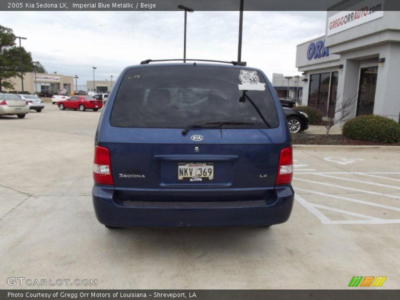 Imperial Blue Metallic / Beige 2005 Kia Sedona LX